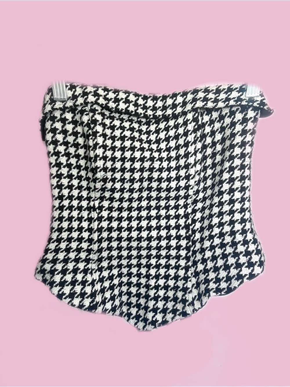 🐚 MORE TO COME HOUNDSTOOTH CORSET TOP